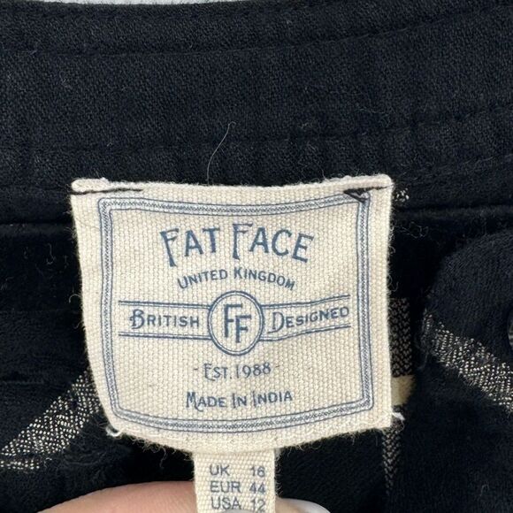 3For$20 FatFace Black/White Tunic with Pockets Top size 12 - Picture 3 of 5